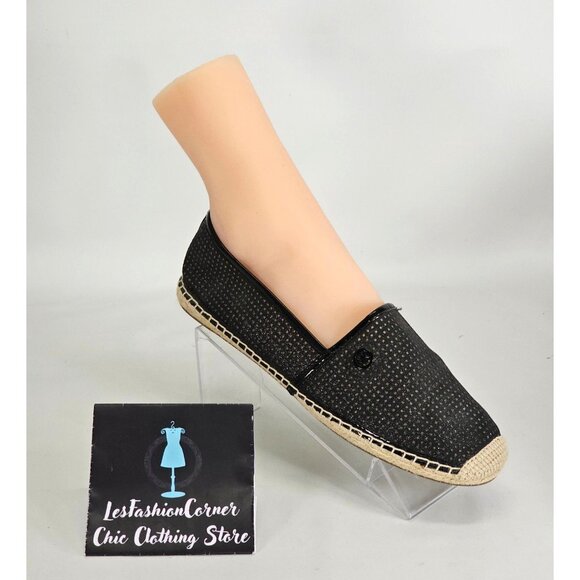 NWT Michael Kors Women's Black Canvas Kendrick Slip-On  Espadrilles Size 9.5 255 - Picture 14 of 16